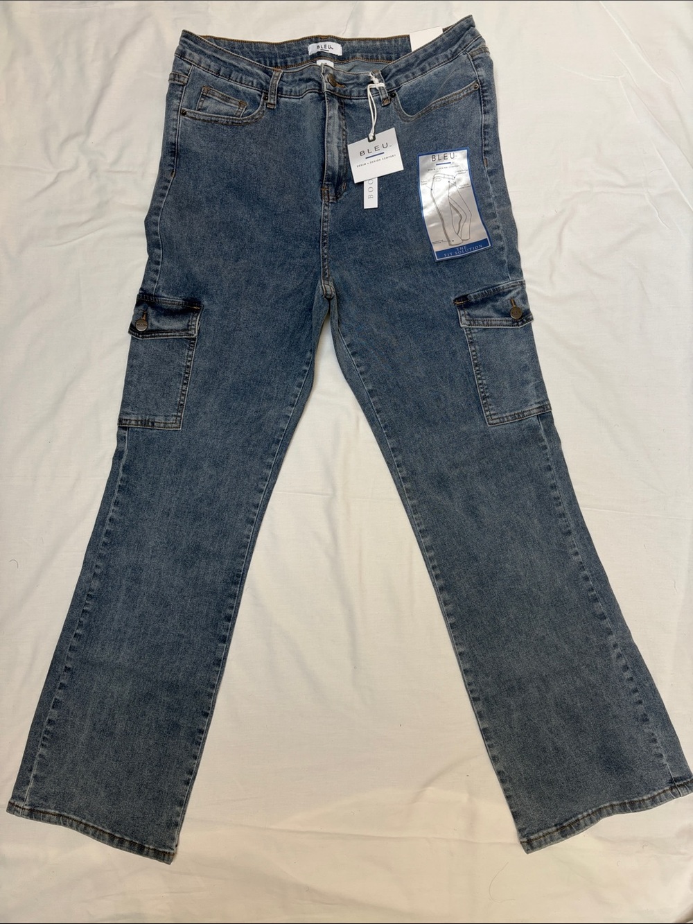 : Men's Blue Cargo Denim Jeans
